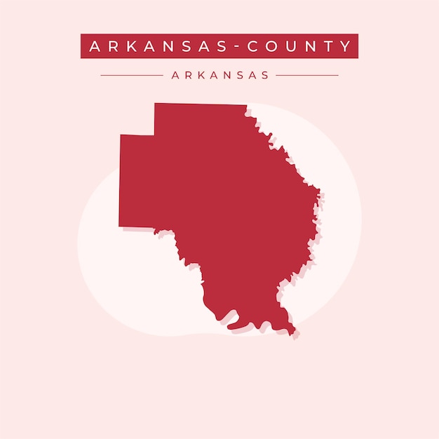 Vector ilustración vectorial del vector del mapa del condado de arkansas