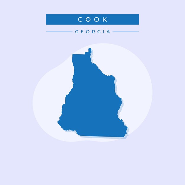 Ilustración vectorial del vector del mapa de Cook en Georgia