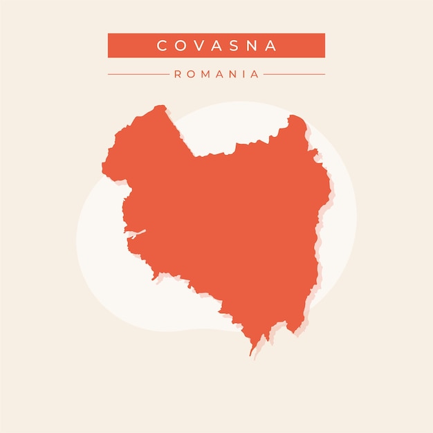 Ilustración vectorial del vector del mapa de Covasna de Rumania