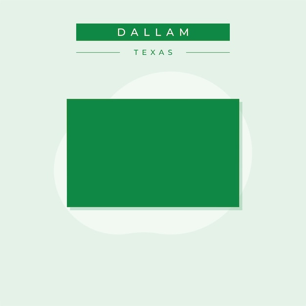 Ilustración vectorial del vector del mapa de Dallam en Texas