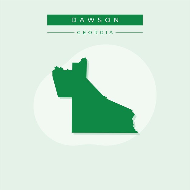 Ilustración vectorial del vector del mapa de Dawson en Georgia