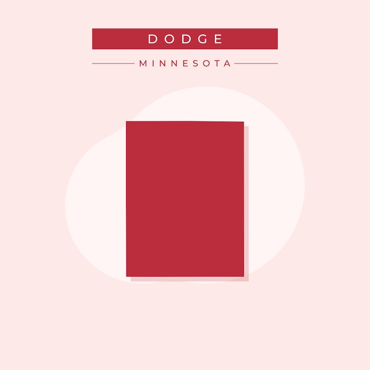 Vector ilustración vectorial del vector del mapa de dodge en minnesota