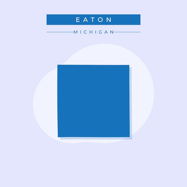 Ilustración vectorial del vector del mapa de Eaton en Michigan