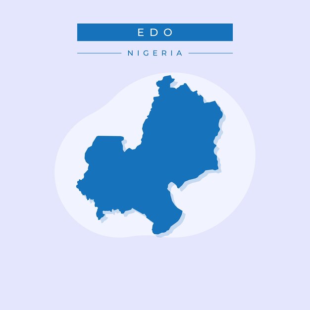 Ilustración vectorial del vector del mapa de Edo de Nigeria