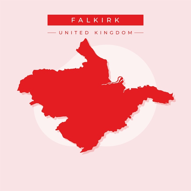 Ilustración vectorial del vector del mapa de falkirk reino unido