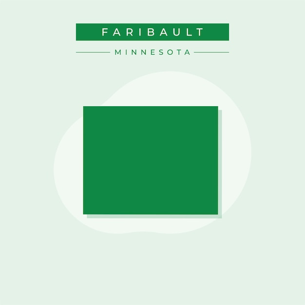 Ilustración vectorial del vector del mapa de Faribault en Minnesota