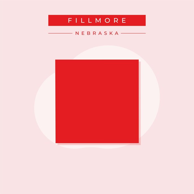 Ilustración vectorial del vector del mapa de Fillmore en Nebraska