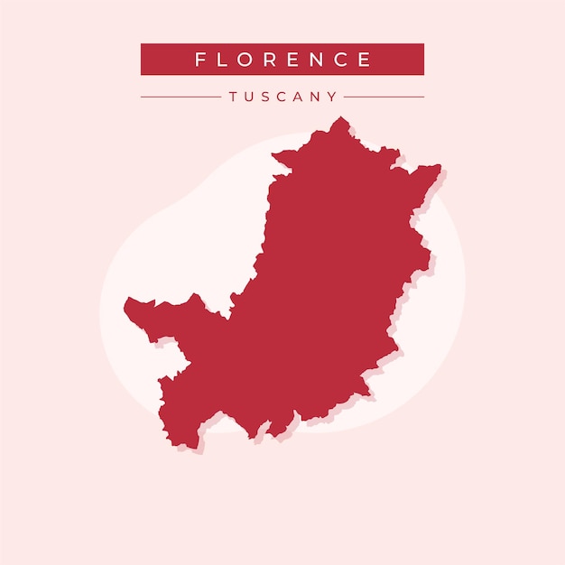 Ilustración vectorial del vector del mapa de Florencia en Italia