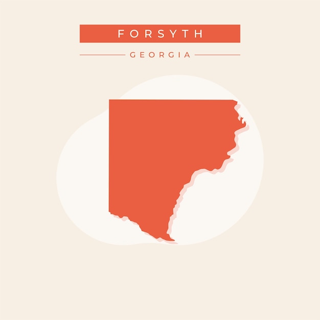 Ilustración vectorial del vector del mapa de Forsyth en Georgia