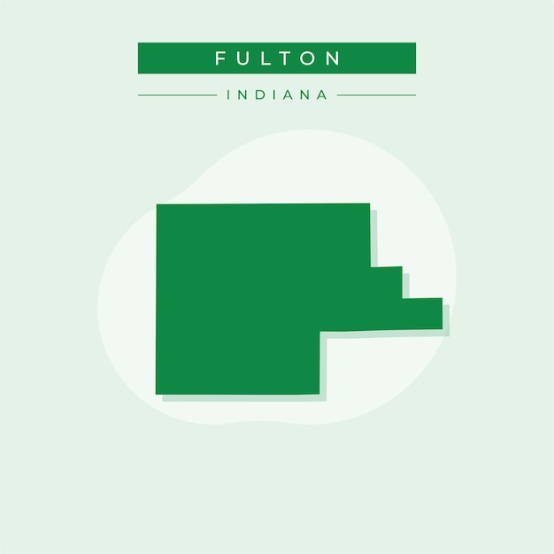 Ilustración vectorial del vector del mapa de Fulton en Indiana