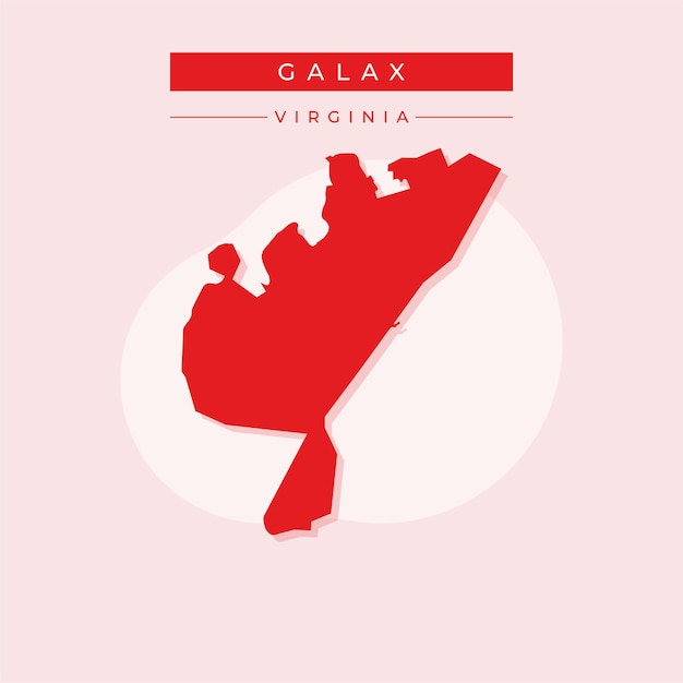 Ilustración vectorial del vector del mapa de Galax Virginia