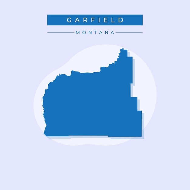 Ilustración vectorial del vector del mapa de Garfield Montana