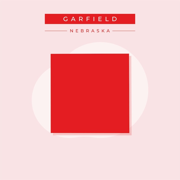 Ilustración vectorial del vector del mapa de Garfield en Nebraska