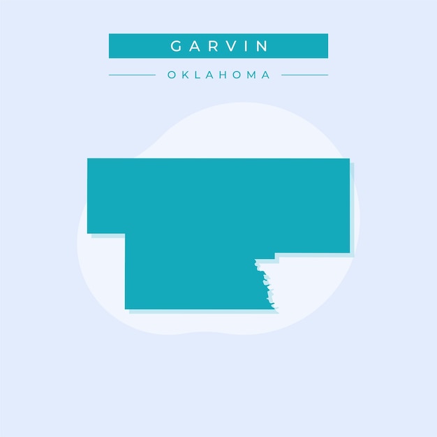 Ilustración vectorial del vector del mapa de Garvin en Oklahoma