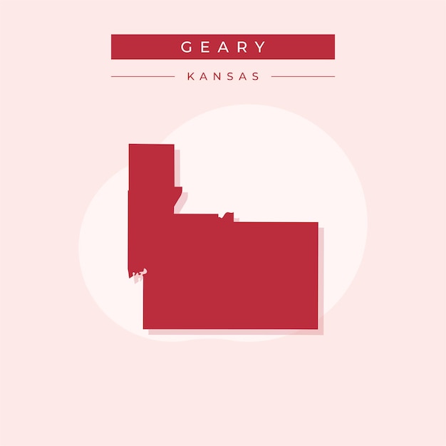Ilustración vectorial del vector del mapa de Geary en Kansas