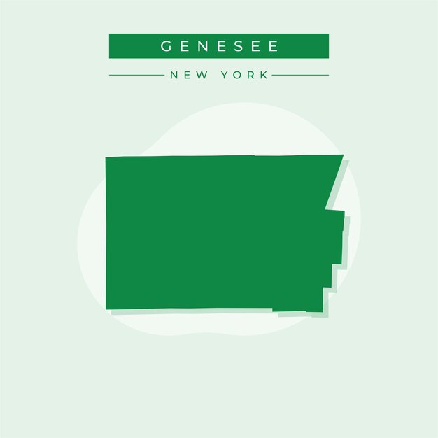 Ilustración vectorial del vector del mapa de Genesee en Nueva York