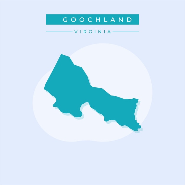 Ilustración vectorial del vector del mapa de Goochland en Virginia