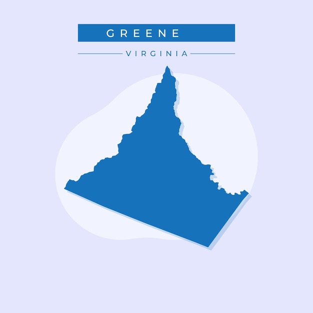 Ilustración vectorial del vector del mapa de Greene en Virginia