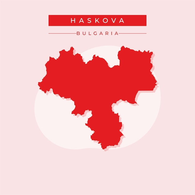 Ilustración vectorial del vector del mapa de Haskovo en Bulgaria