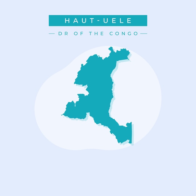 Ilustración vectorial del vector del mapa de HautKatanga República Democrática del Congo