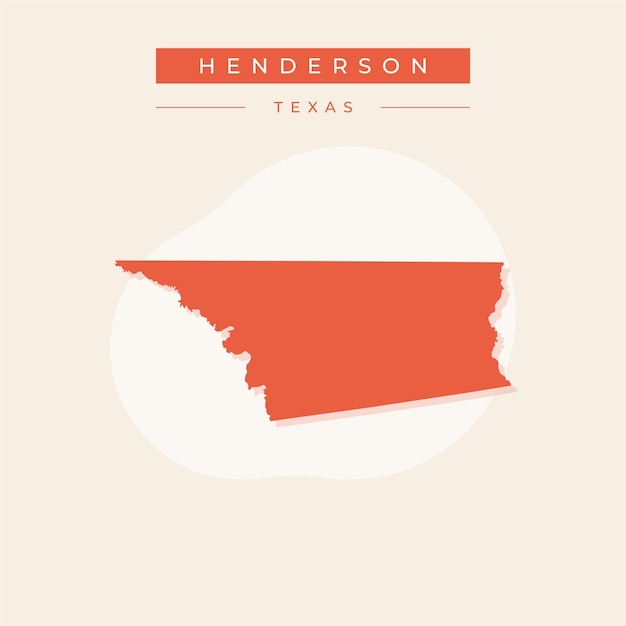 Ilustración vectorial del vector del mapa de Henderson en Texas