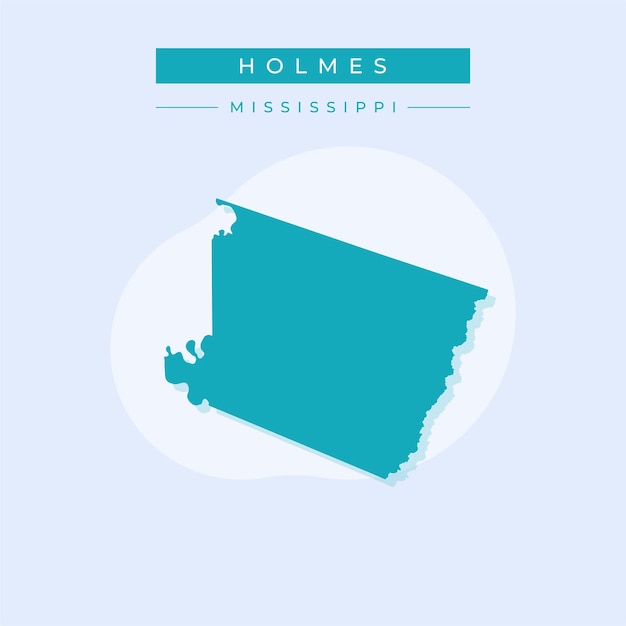 Ilustración vectorial del vector del mapa de Holmes en el Mississippi