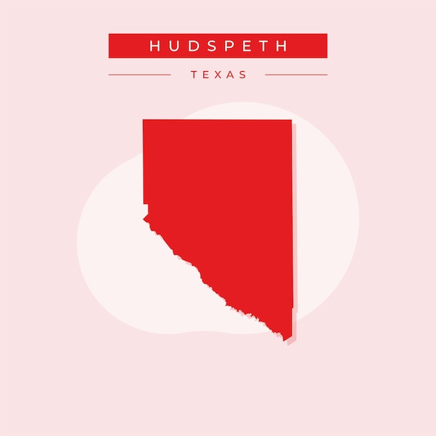 Ilustración vectorial del vector del mapa de Hudspeth en Texas