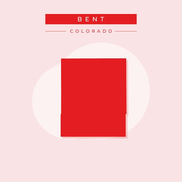 Ilustración vectorial del vector del mapa inclinado de colorado