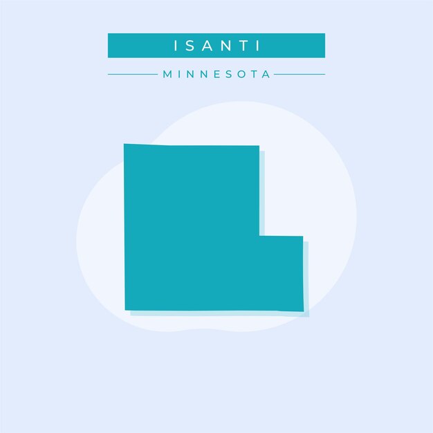 Ilustración vectorial del vector del mapa de Isanti en Minnesota