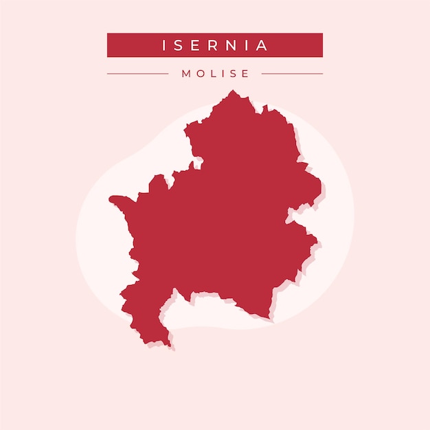 Ilustración vectorial del vector del mapa de Isernia en Italia