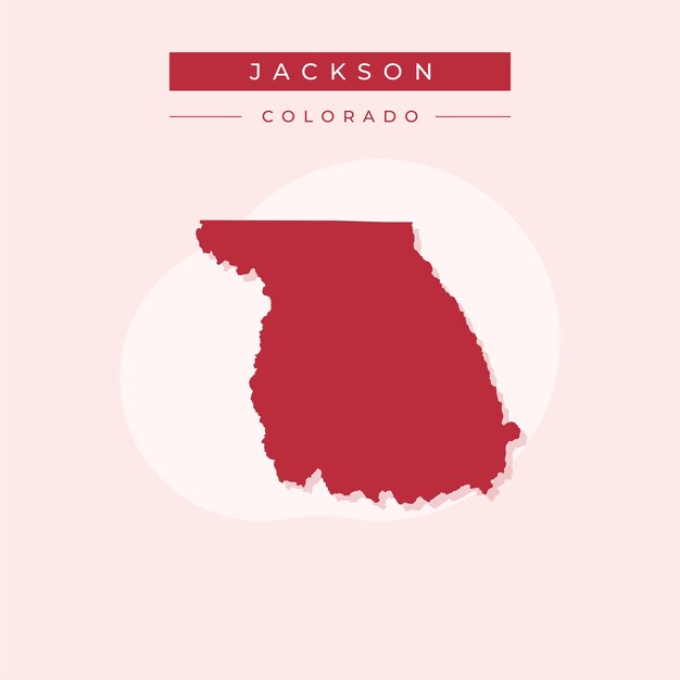 Ilustración vectorial del vector del mapa de Jackson en Colorado