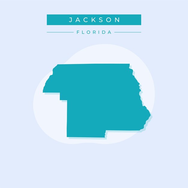 Ilustración vectorial del vector del mapa de Jackson en Florida