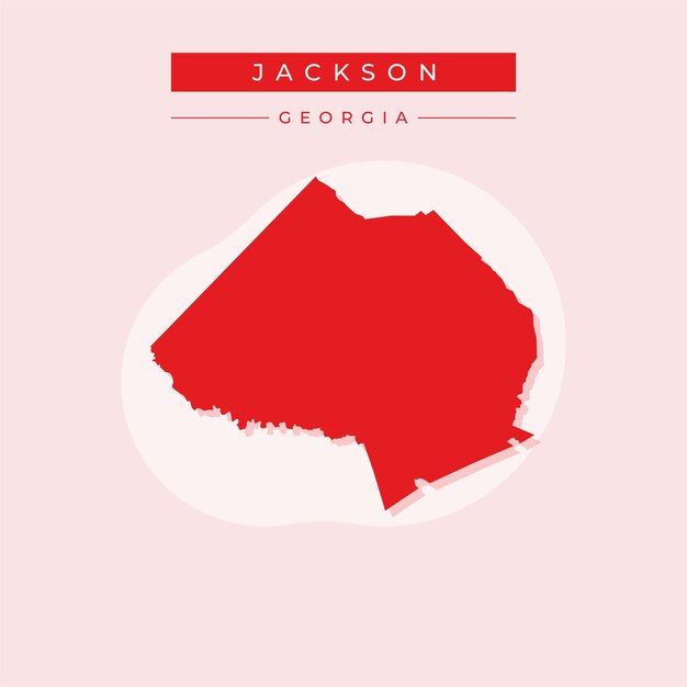 Ilustración vectorial del vector del mapa de Jackson en Georgia