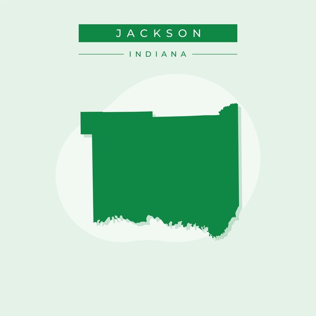 Ilustración vectorial del vector del mapa de Jackson en Indiana