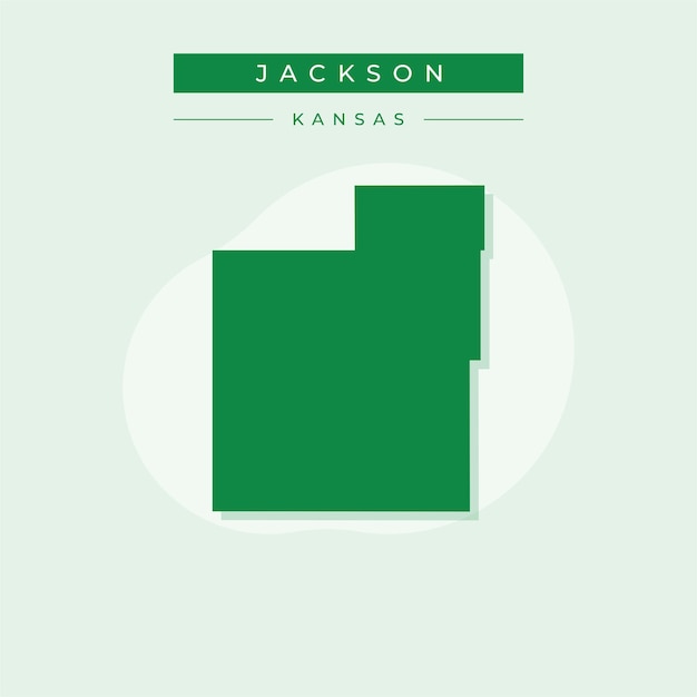 Ilustración vectorial del vector del mapa de Jackson en Kansas