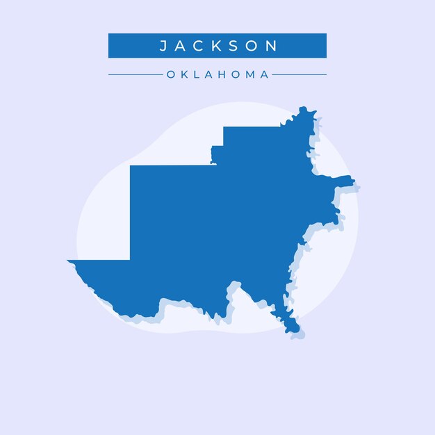 Ilustración vectorial del vector del mapa de Jackson en Oklahoma