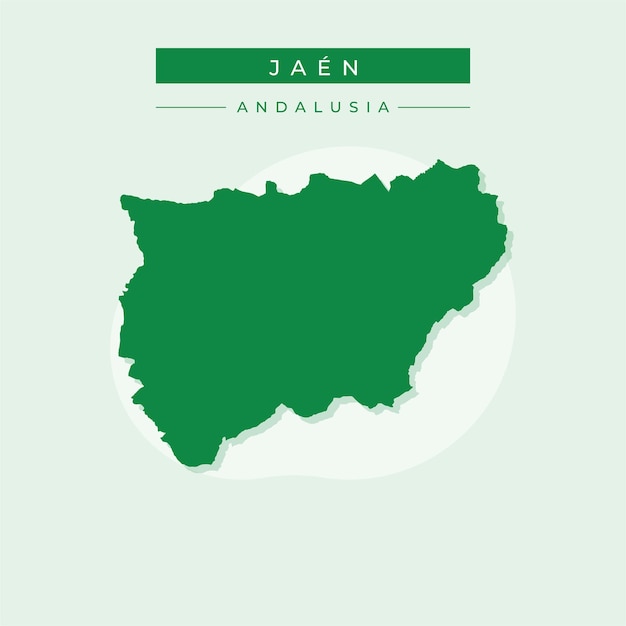 Ilustración vectorial del vector del mapa de Jaen de España