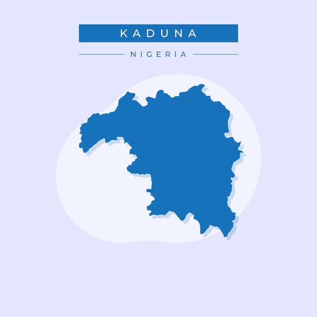 Ilustración vectorial del vector del mapa de Kaduna en Nigeria