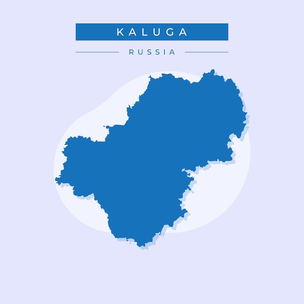 Ilustración vectorial del vector del mapa de Kaluga de Rusia