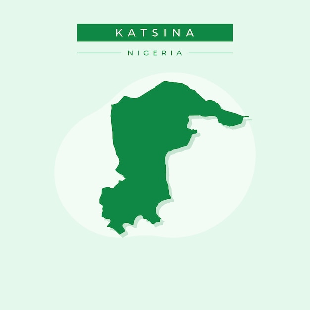 Ilustración vectorial del vector del mapa de Katsina de Nigeria