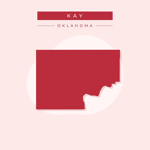 Ilustración vectorial del vector del mapa de Kay en Oklahoma