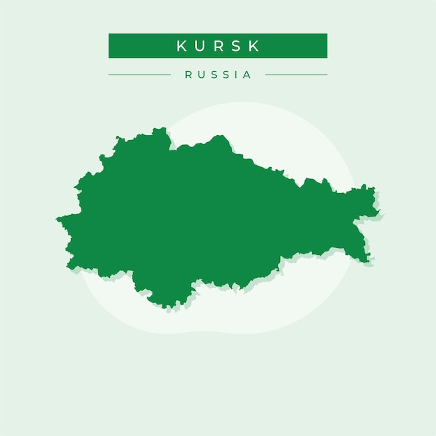 Ilustración vectorial del vector del mapa de Kursk de Rusia