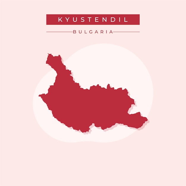 Ilustración vectorial del vector del mapa de Kyustendil en Bulgaria