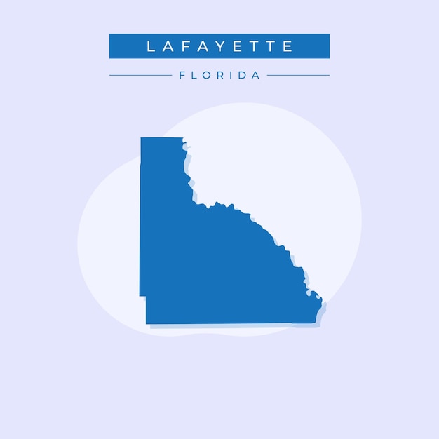 Ilustración vectorial del vector del mapa de Lafayette en Florida