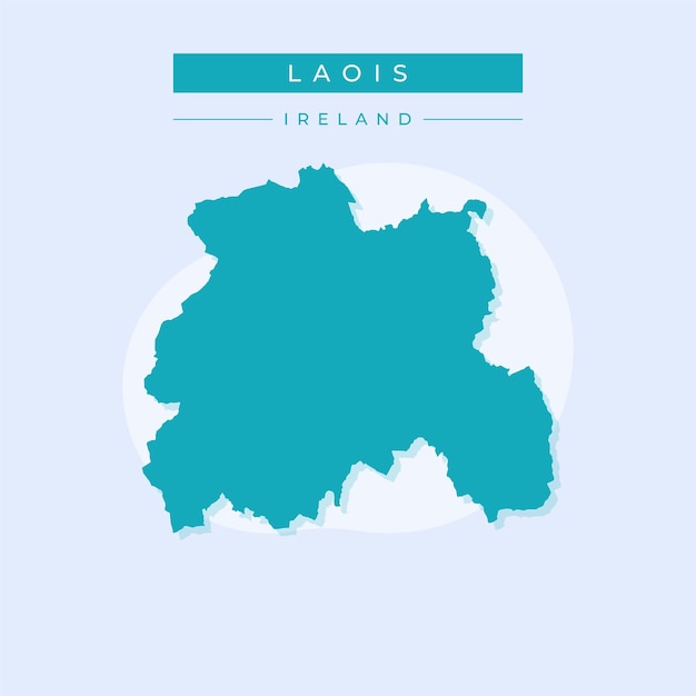 Ilustración vectorial del vector del mapa de Laois de Irlanda