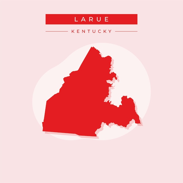 Ilustración vectorial del vector del mapa de LaRue de Kentucky