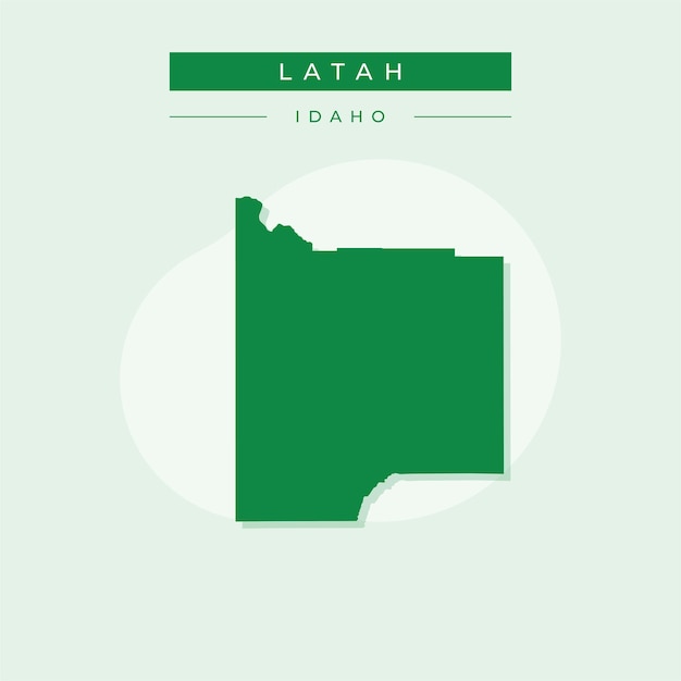 Ilustración vectorial del vector del mapa de Latah en Idaho