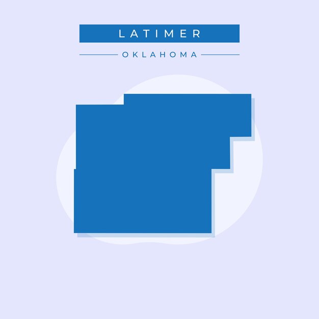 Ilustración vectorial del vector del mapa de Latimer en Oklahoma