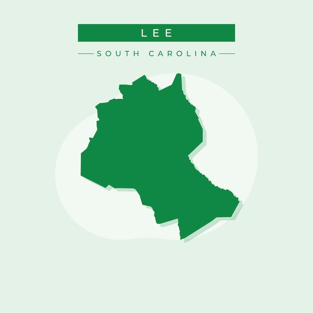 Ilustración vectorial del vector del mapa de Lee en Carolina del Sur