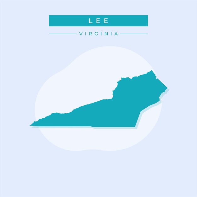 Ilustración vectorial del vector del mapa de Lee en Virginia
